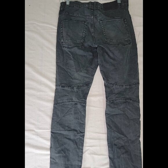 FSBN Dark Gray Distressed Moto Style Jeans Size 31/32 - Picture 3 of 3